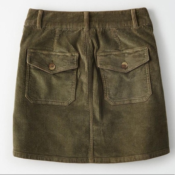 Corduroy High Wasted A Line Skirt - Picture 2 of 8